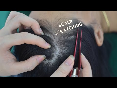 ASMR Aggressive Scalp Scratching, Real Person Hair Parting, Hair Play With Tools For Anxiety Relief