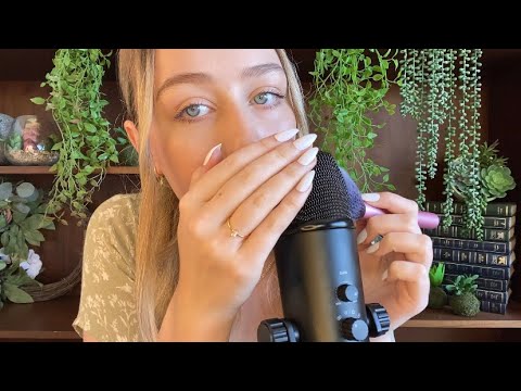 ASMR | MIC TEST: Scratching, Tapping, Brushing, Chatty Close Whisper🌱 I’M BACK!😄💛 | BOYA BY-PM700