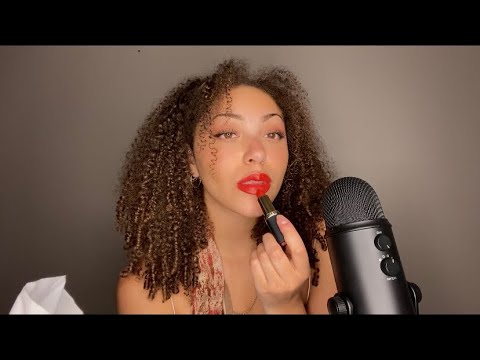 ASMR Lipstick & Lipgloss Application 💄💋 (Close Mouth Sounds)