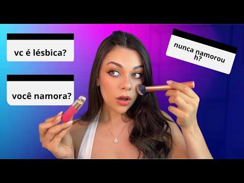 ASMR: Respondendo Perguntas De Vocês Enquanto Me Maquio 😳🫣