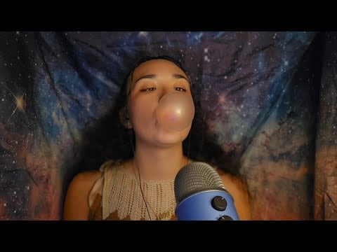 ASMR💭 GUM CHEWING (Up-close whispering)