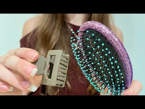 ASMR Clipping your hair back! | Hair brushing | lo-fi | imaginary hair | no talking 