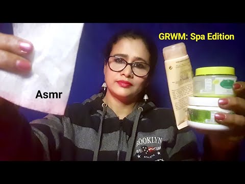 Asmr Get Ready With Me (GRWM): Spa Edition( Facial + Skincare + massage) 🎉 | Asmr Ghosal