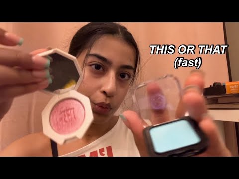 Day 14 ⭐️ [ASMR] This or That Fast!! Beauty Edition 💄 