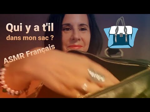 ASMR Français 🎧   Contenu de mon sac, tapping,bruit de bouchons et de trousse (Multi déclencheurs)