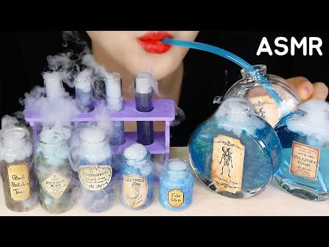 *FAIL* MAGIC POTIONS DRINKING ASMR WATER DRINKING ASMR WEIRD FOOD ASMR NO TALKING