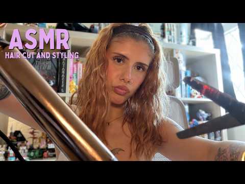ASMR cutting and styling your hair (passive-aggressive salon roleplay)