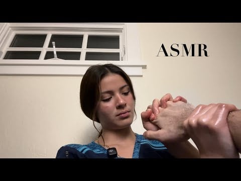 My first ASMR video. Real Massage Role-Play. POV Hand and Back massage
