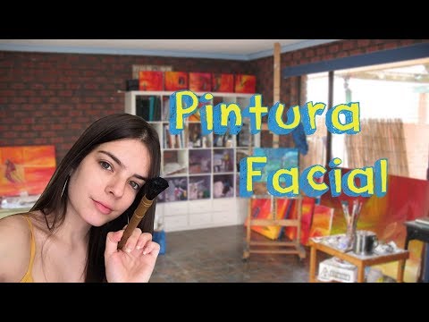 ASMR PINTURA FACIAL 🎨 (pinceis na tela, tapping, mouth sounds) | Banana Vintage