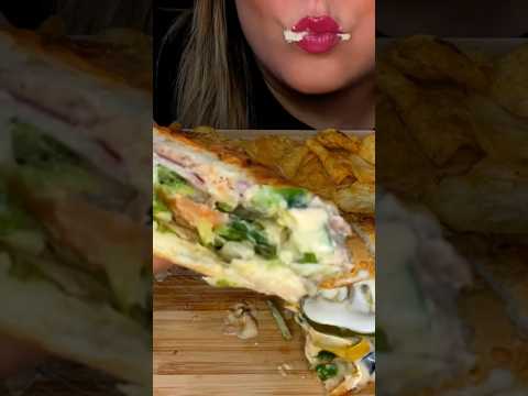 Huge Subway footlong #asmr #mukbang #food