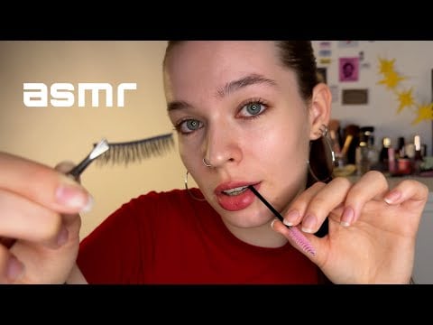 ASMR ☆делаю тебе реснички со звуками рта☆