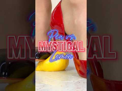 Ferrari Pumps vs. Mystical Lemon! Heels Crushing Food! Oddly Satisfying! ASMR