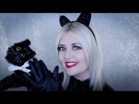 ASMR Amazing Leather, PVC, Vinyl Clothing and Gloves Sounds & Catwoman Measures You - A Compilation