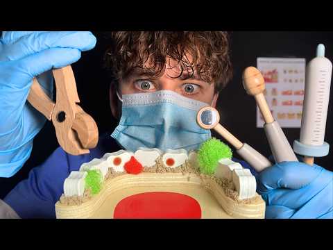 ASMR Wooden Dentist - Teeth Cleaning & Extraction
