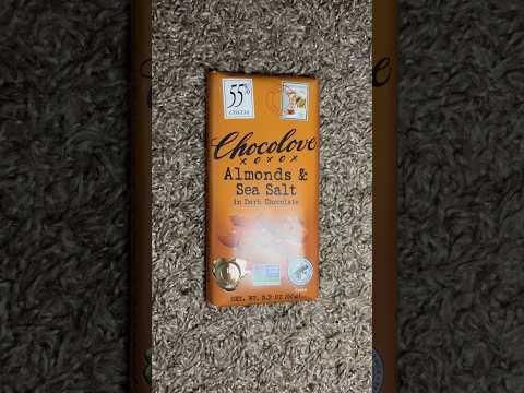 ASMR Tapping On Chocolove - Almonds & Sea Salt In Dark Chocolate | No Talking #ASMR #Shorts