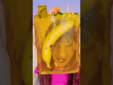 ASMR Giant Jelly Really Banana, Gummy Banana #mukbang #challenge