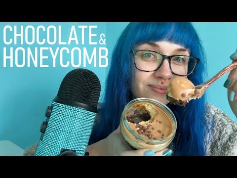 ASMR Eating GU Chocolate & Honeycomb Dessert Pots 🍫🍯