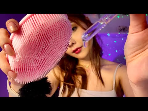 ASMR- VOU PREPARAR SEU CABELO ANTES DE DORMIR 💖 (umectação capilar, massagem, pente, cafuné)