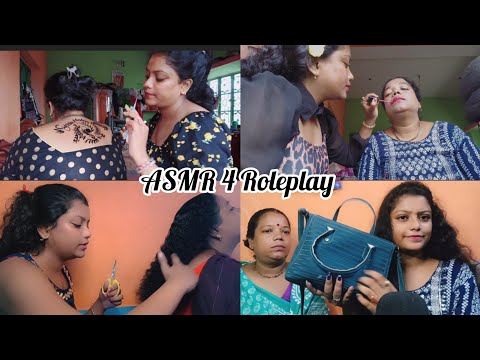 ASMR roleplay in 28 minutes|Relaxing Back Painting,Makeup,Haircut,What's In My Mom Bags|Mom Special