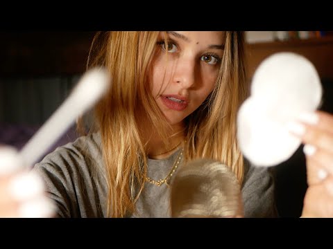 ASMR - Du coton pour se reposer (layered sounds, visuels, blabla près du micro)