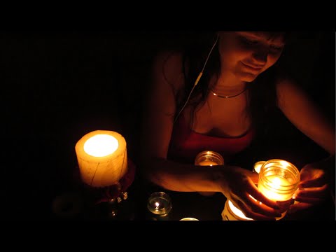 ASMR. Candle Relaxation with Ear to Ear Tapping, Match Lighting, Lighter sounds, Crackling, and More