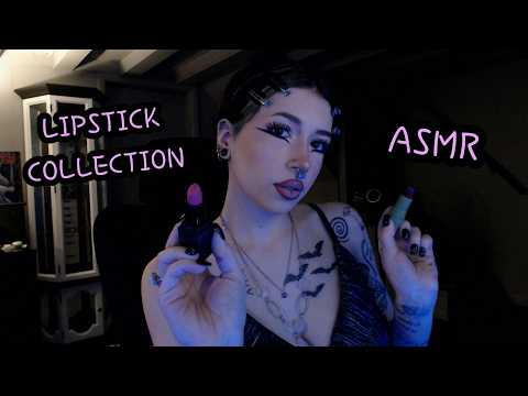 ASMR Lipstick Collection | Swatching, Tapping, Whispering