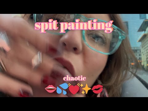 ❤️‍🔥Spit Painting Chaotic ASMR❤️‍🔥 Personal Attention, LOFI, Car ASMR, Mouth Sounds, Hand Movements