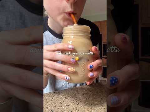 the easiest and yummiest at home latte 🤍  #asmr#coffee#icedlatte#asmrcoffee#coffeeasmr