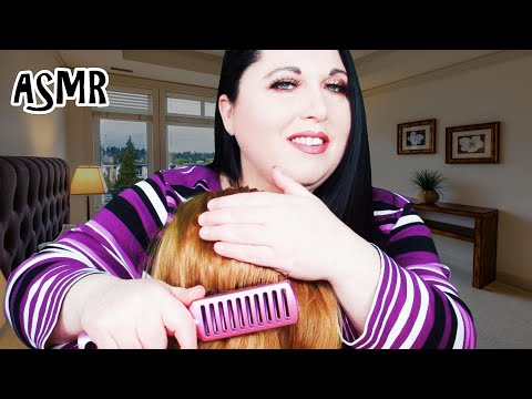 ASMR Brushing Your Hair Before Bed Roleplay (Real Hair, Hair Play, Personal Attention)
