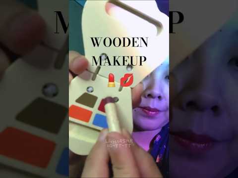 Cute Capsule Part.6💊 Doing your Wooden Makeup 💄💋 #asmr #wooden #makeup #asmrmakeup
