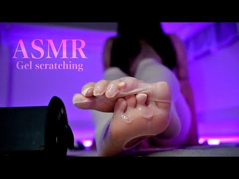 【ASMR】穴あきピンクバレエタイツの潤滑ジェルスクラッチ🩰🫧｜5本指ver. 【睡眠導入/Foot sole/Scratching/No Talking/sleep/Relaxation】