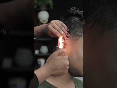 Barber Girl Pakhi Fire Massage On Ear With Neck Cracking ASMR #shorts