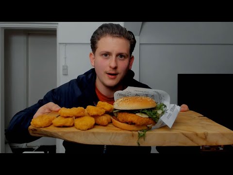 ASMR Eating McDonald's *Italian McCrispy, Nuggets, and mozzarella