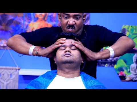 Asim The demon king Satisfying ear👂massage head massage with ear neck spine hair crack ASMR