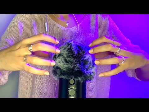 [ASMR] Mic scratching (deep brain massage 🧠 with the fluffy mic cover)