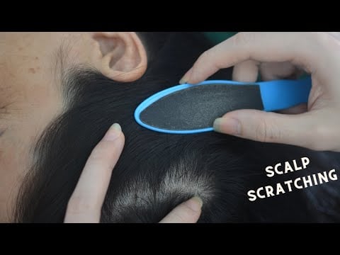 ASMR Scratching Nape & Hair Parting On Real Person / Scratch Sounds For Relaxation