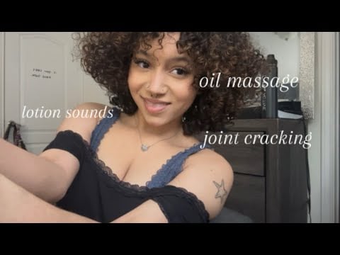 ASMR: Body Massage W Oil, Lotion and Joint Cracking for Relaxtion