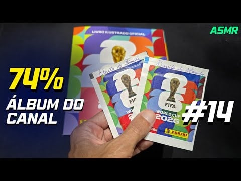 ASMR ABRINDO PACOTES E COLANDO FIGURINHAS - ÁLBUM DA COPA 2026