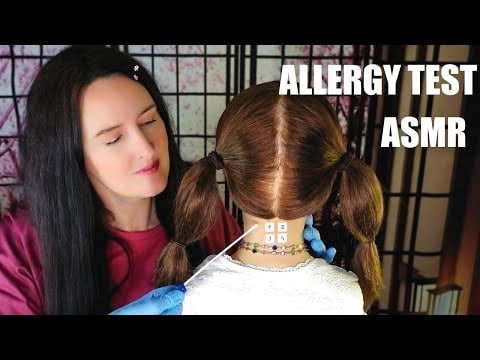 ASMR Allergy Test & Scalp / Neck Exam (Whispered)