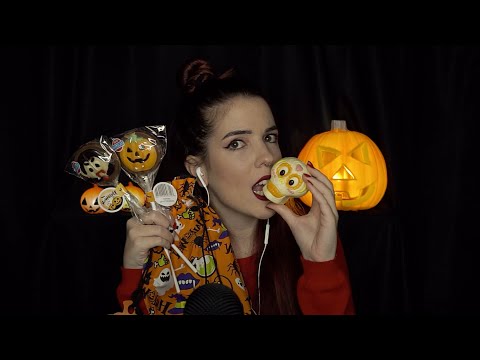 🍫 ASMR 🍭 COMIENDO chuches de HALLOWEEN 🎃 | Mukbang ASMR en español