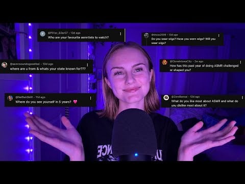 ASMR Q&A (1 year later)! - answering your questions with clicky whispers + mouth sounds