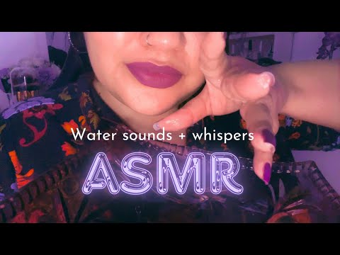 ASMR Muita ÁGUA no seu rosto! Sons de água, vidro e sussurros (sem sons de boca)