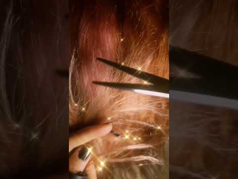 ASMR cutting your split ends #asmr #asmrvideo #asmrwhispering #youtubeshorts #asmrsounds
