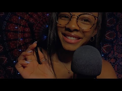 ASMR English and Spanish trigger words & phrases + mic brushing