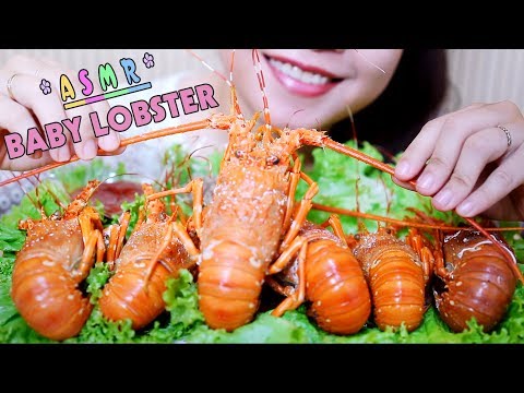 ASMR BABY LOBSTER , eating sound | LINH-ASMR