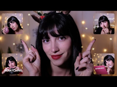 ASMR ☁️ N°24 COMPILATION VIDÉOS DU MOIS DE DÉCEMBRE 🎄 (tapping, scratching,mouth sounds)