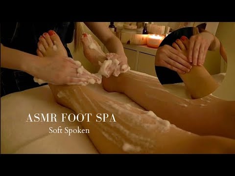 ASMR Foot Spa For Tired Soles | Caring for her Feet To Put Her To Sleep (Soft Spoken)