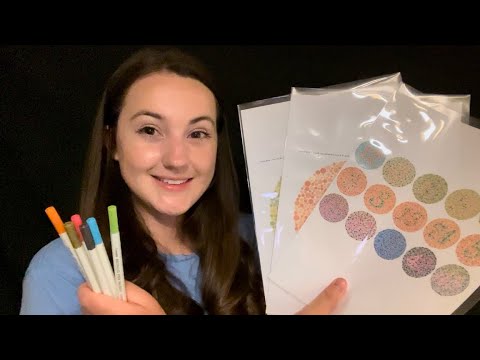 ASMR | Ishihara Colour Vision Test & Colour Deficiency Test (Interactive ASMR)