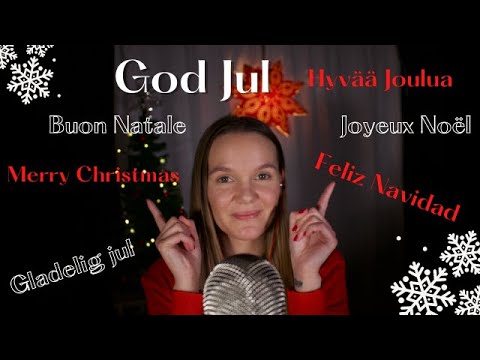 Matildas ASMR Julkalender (Lucka 14) - WHISPERING MERRY CHRISTMAS IN DIFFERENT LANGUAGES🎅 (svenska)