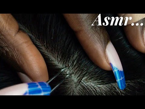 ASMR Super Attentive SCALP Nitpicking | blowing, tweezer, scratch sounds | whispered